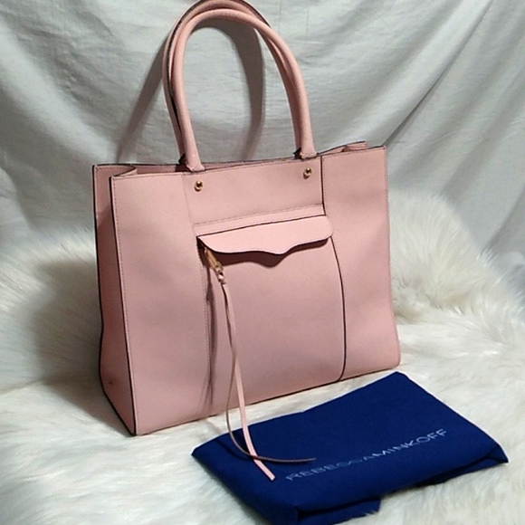 Rebecca Minkoff Handbags - FLASH SALE! Rebecca Minkoff Pink Saffiano Leather Tote/Shoulder Bag W Dust Bag